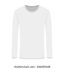 Vector illustration of white long-sleeved in flat style