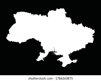 Vector Illustration White Map Ukraine On Stock Vector (Royalty Free ...