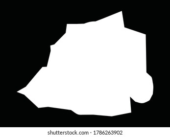 vector illustration of White Map of Vatican on Black background