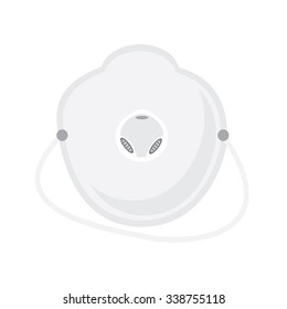 Vector illustration white medical mask, respirator flat icon. Medical accessories. Medical doctor mask