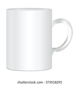 vector illustration of white mug