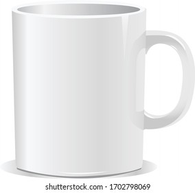 Vector illustration White Mug Coffe or Tea Template style design