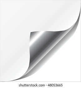 vector illustration white page corner