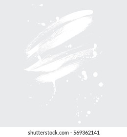 Vector illustration, white paint texture on a gray background