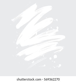 Vector illustration, white paint texture on a gray background