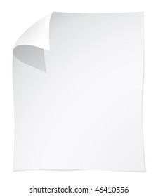Vektorgrafik von Weißpapier