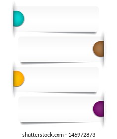 Ilustración vectorial del diseño de plantillas de infografía de papel blanco. Eps10