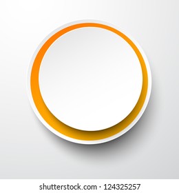 Vector illustration of white paper round bubble. Eps10.