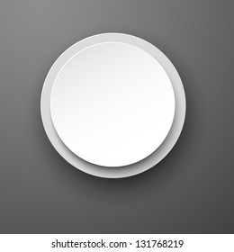 Vector illustration of white paper round bubble. Eps10.