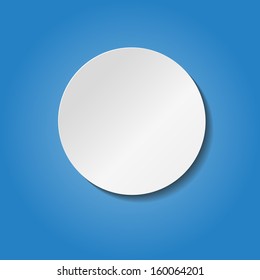 Vector illustration of white paper round