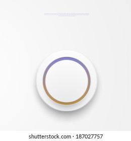 Vector illustration of white paper round notes.Design