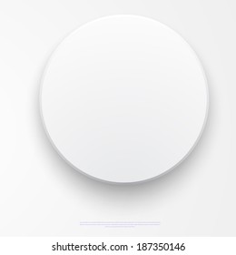 Vector illustration of white paper round notes.Design