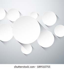 Vector illustration of white paper round notes. Eps10.