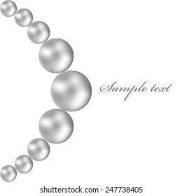 Vector illustration of White pearl beads.