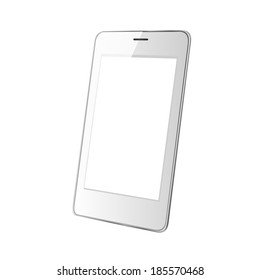 vector illustration of a white plate on a white background