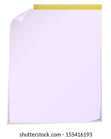 Vector illustration of white post it notes isolated on white background.