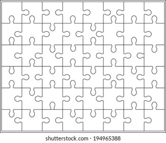 Vector illustration of white puzzle