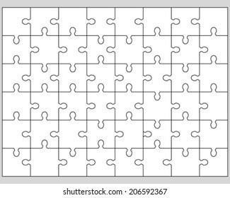 Similar Images, Stock Photos & Vectors of White puzzle, vector ...