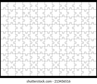 Vector illustration of white puzzle