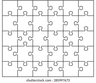 Vector illustration of white puzzle