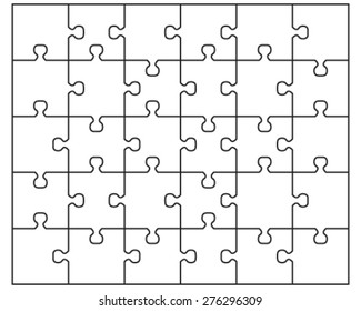 Similar Images, Stock Photos & Vectors of White puzzle, vector ...