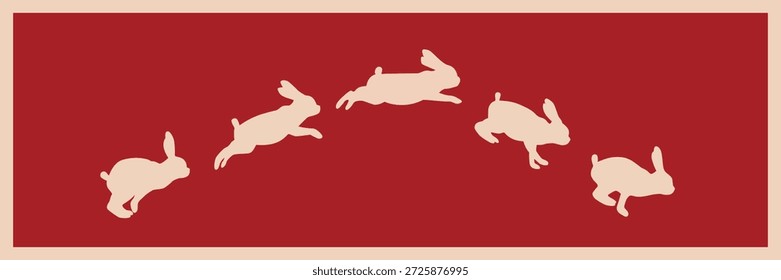 Ilustración vectorial con conejo blanco