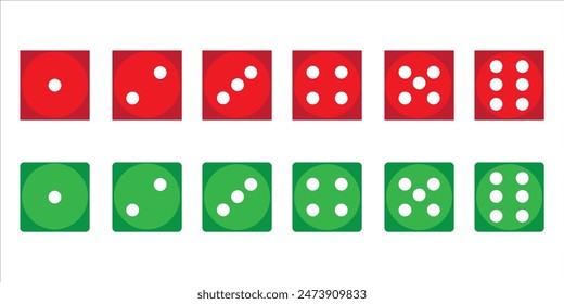 Vector illustration of white realistic game dice icon in flight closeup isolated on write background eps10