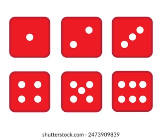 Vector illustration of white realistic game dice icon in flight closeup isolated on write background eps10