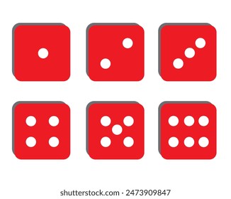 Vector illustration of white realistic game dice icon in flight closeup isolated on write background eps10