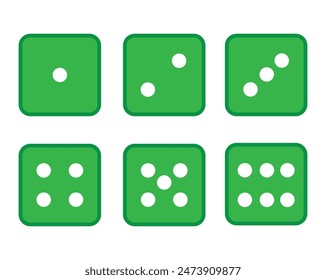 Vector illustration of white realistic game dice icon in flight closeup isolated on write background eps10