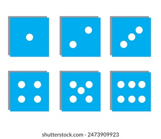 Vector illustration of white realistic game dice icon in flight closeup isolated on write background eps10