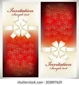 Vector illustration of White - red background, invitation
