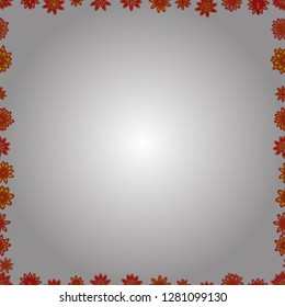 Vector illustration. Illustration in white, red and orange colors. Seamless pattern.Hand drawn doodle frames.