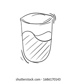 Dibujo vectorial de copas de vino blanco y rojo en estilo grabado a mano.