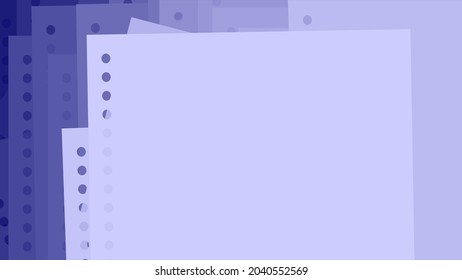 Vektorgrafik von weißem Schulpapier. Notizbuchseite für Nachricht oder Text gestrichen. Geprüfte Notebook-Seite auf Nachricht oder Text.