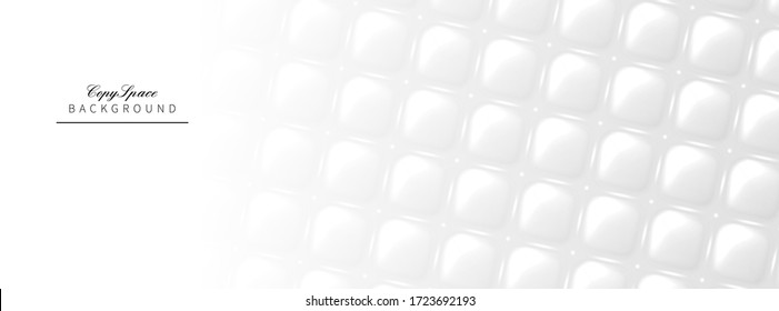 Vector illustration with white seamless texture. Copy spaced banner, presentation, brochure. Place for your text, commercial message.