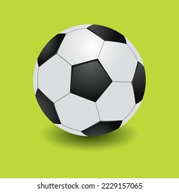 Vector illustration White soccer ball