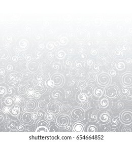 vector illustration of white spirals on light gray gradient for abstract backgrounds 