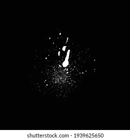 Vector Illustration White Splatter On Black Stock Vector (Royalty Free ...