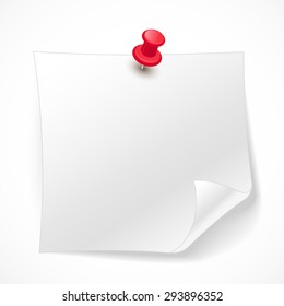 Vector illustration of white sticker on a light background.