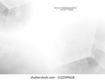 Vector illustration of white textured background. Geometric poligonal design. Template can be used as blank, poster, banner, wallpaper, cover. Light grey color.