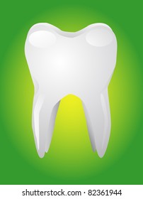 Vector illustration of white tooth