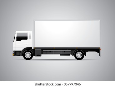 Vector Illustration of White Truck