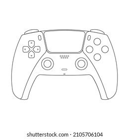 ilustración vectorial de un gamepad inalámbrico blanco para una consola de juego