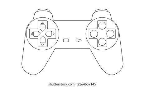 vector illustration of a white wireless gamepad for a game console