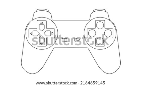 vector illustration of a white wireless gamepad for a game console