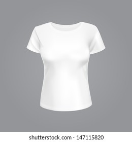 Vector Illustration of White Women T-shirt