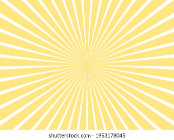 Vector illustration of a white and yellow sunburst