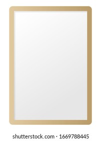 Vector illustration of whiteboard on white background. Vertical position.