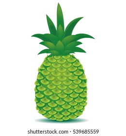 Vector Illustration of Whole Pineapple